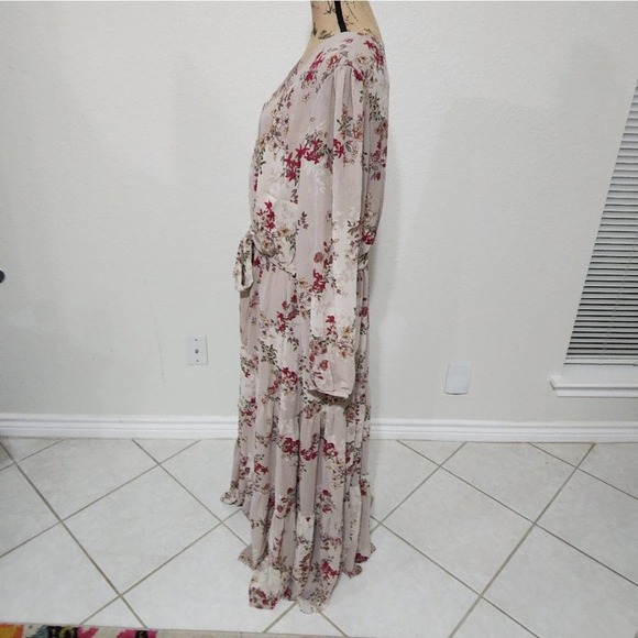 CITY Chic Maxi Flower Child pink and Ivory dress L plus‎ size 20 new!!!! - Picture 4 of 9